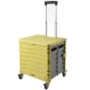 The folding design of the handle storage box is portable and suitable for home use. It is a small trolley for grocery shopping and outdoor camping and picnics Item Picture